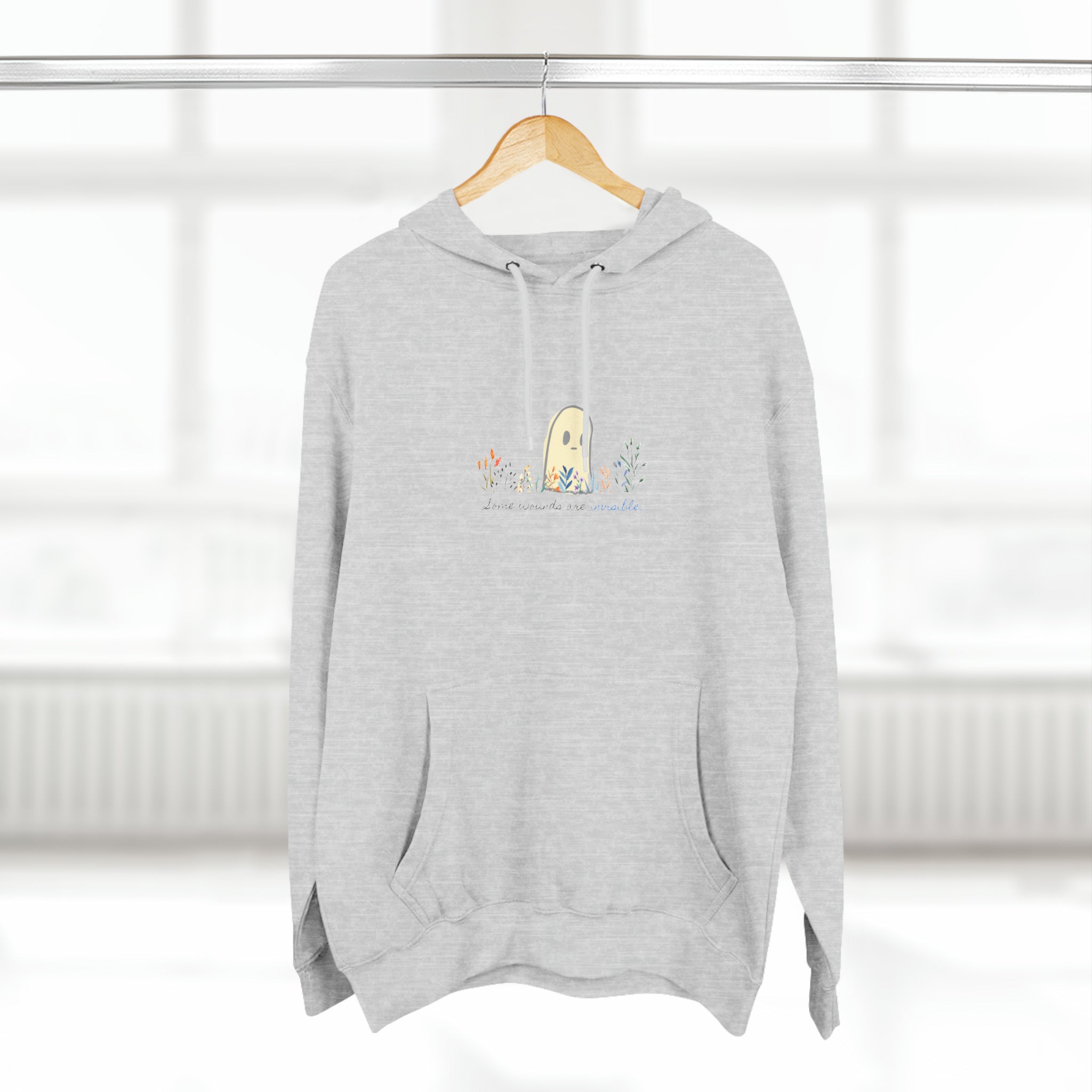 Invisible Ghost Series - "Some Wounds Are Invisible." Unisex Premium Pullover Hoodie