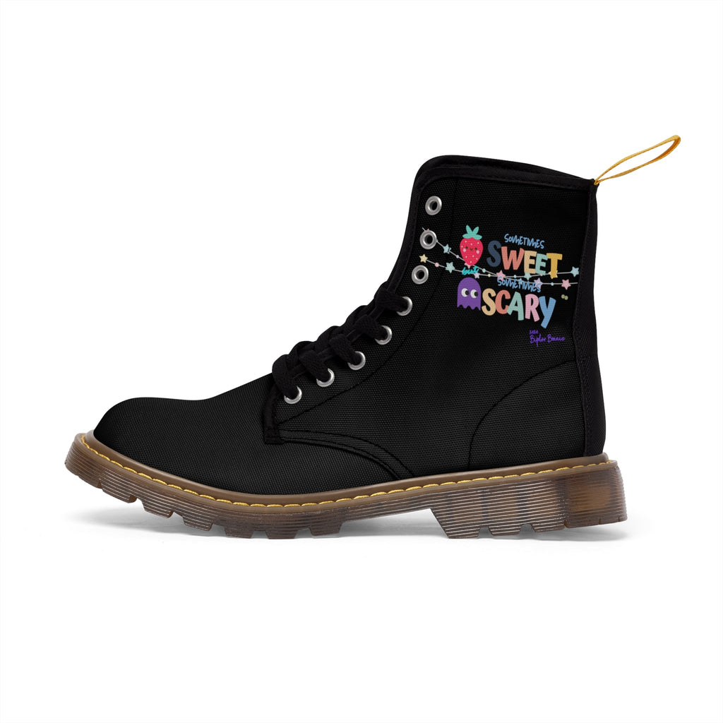 Bipolar Bonnie 'Sweet But Sometimes Scary' Combat Boots