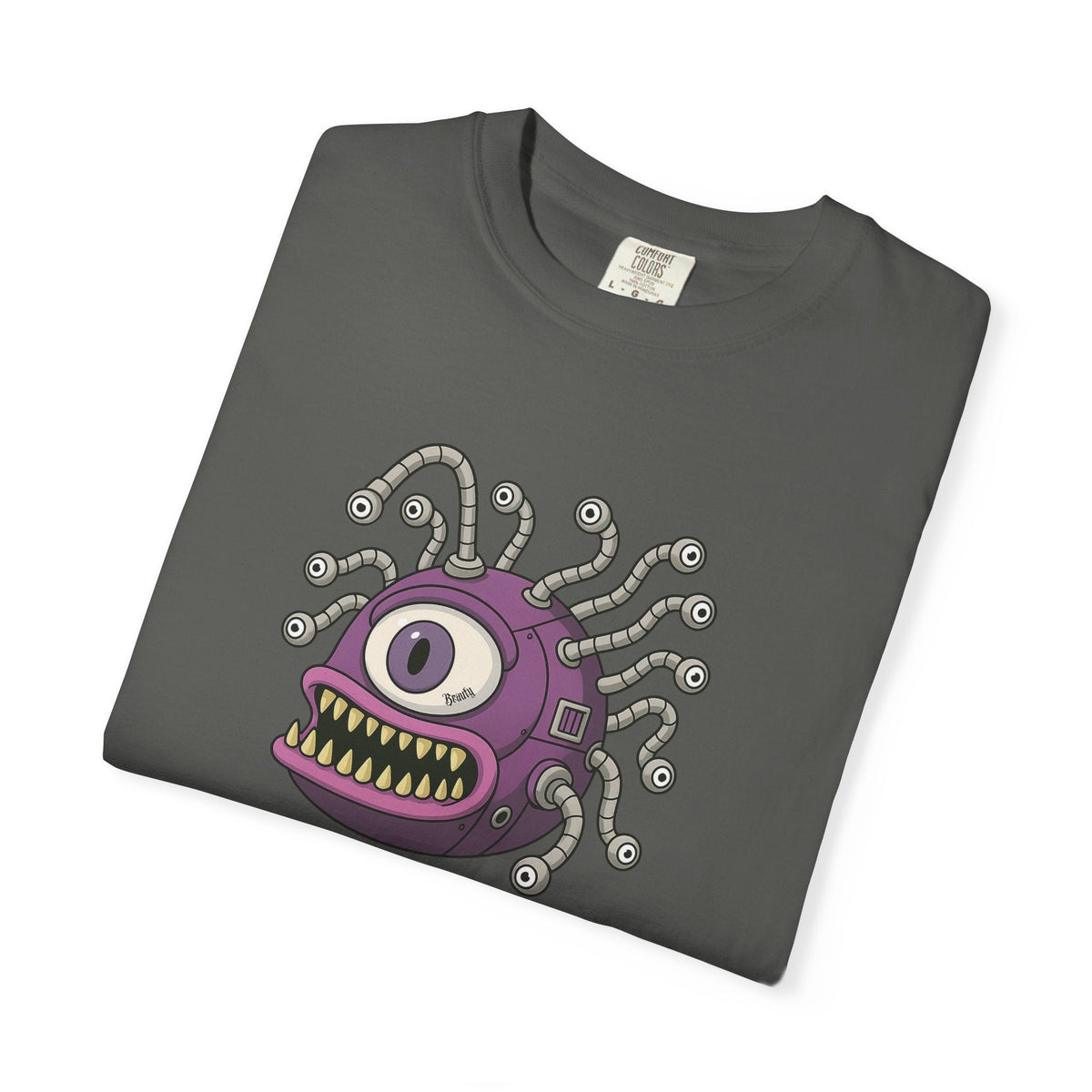 Retro Purple One-Eyed Creature Graphic Tee