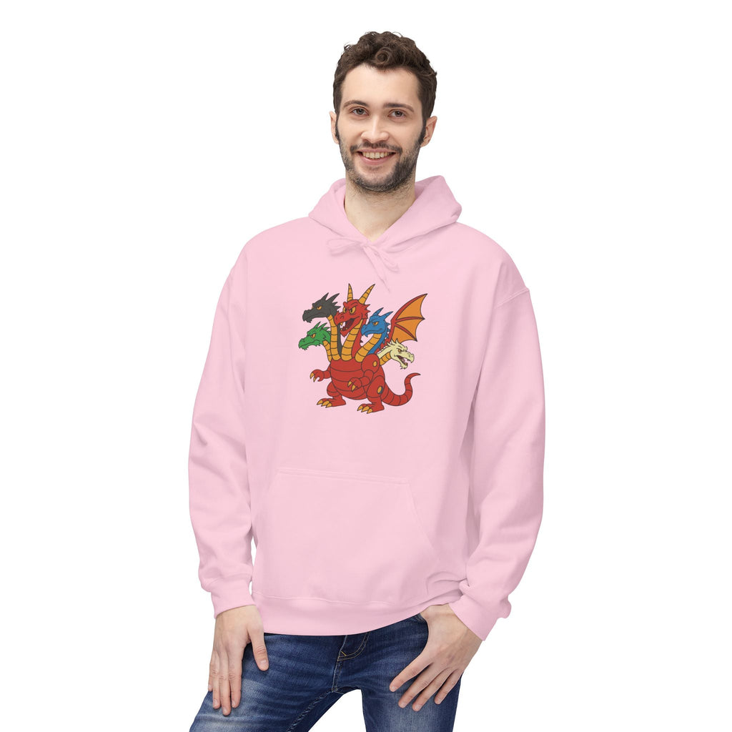 Welsh Dragon Crest Hoodie — Tri-Dragon Wales Emblem Sweatshirt