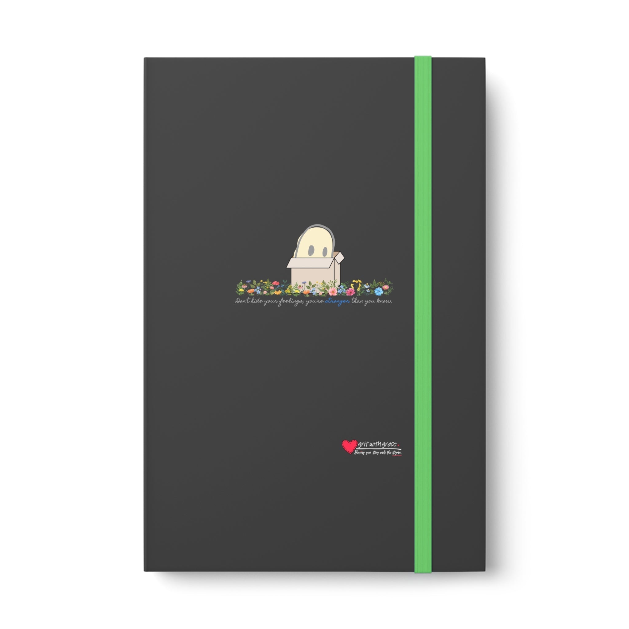 Invisible Ghost 'Strength in Feelings' Ruled Color Notebook