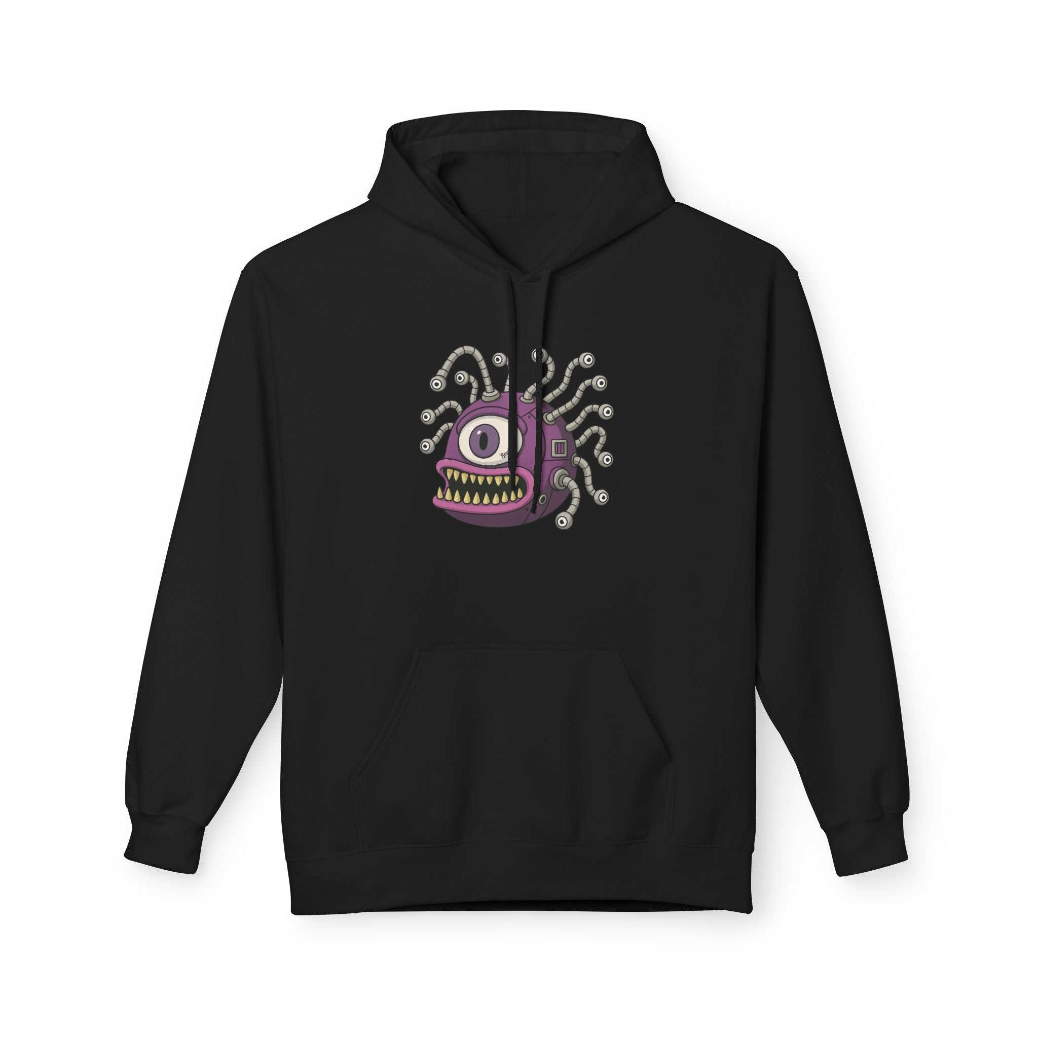 Beholder Monster Hoodie — Purple One-Eyed Creature Pullover