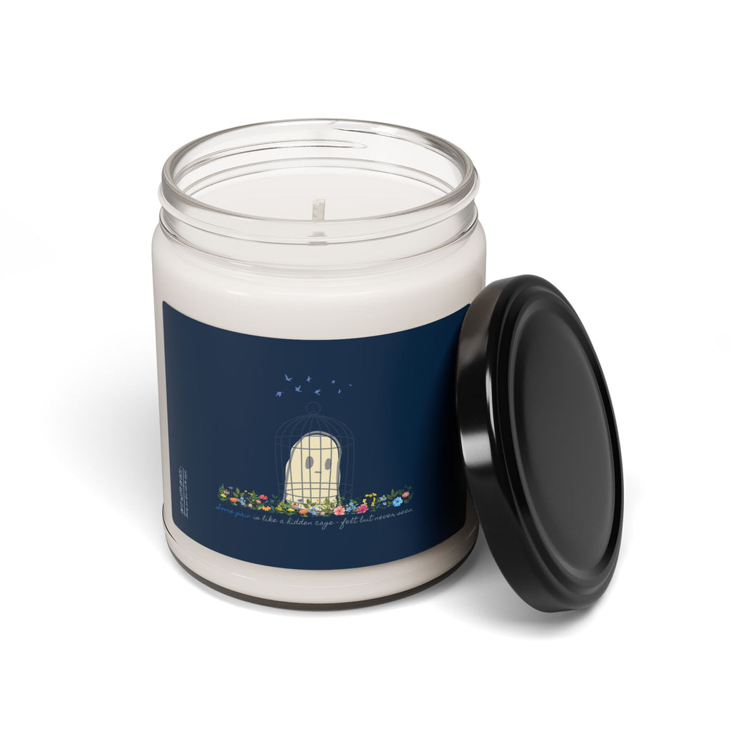 Invisible Ghost Series - "Some pain is like a hidden cage - felt but never seen." Scented Soy Candle, 9oz