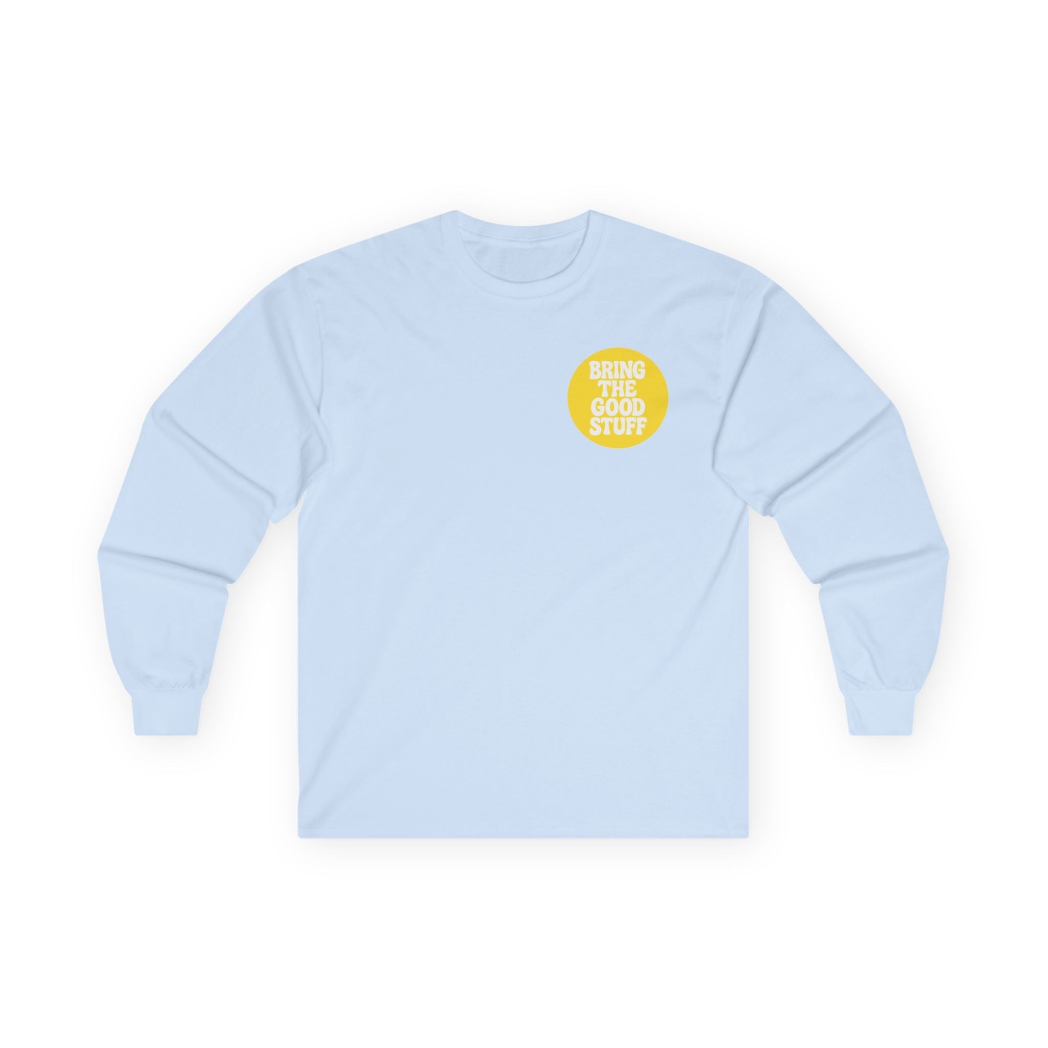 Long Sleeve Tee — Vintage Surfer Fox Graphic “Bring the Good Stuff”
