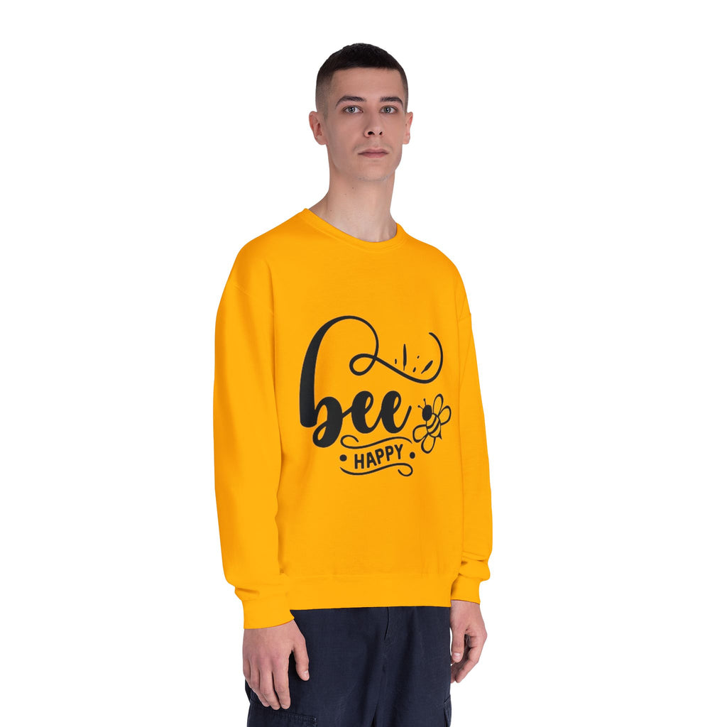 Bee Happy Series - "Bee Happy." Unisex NuBlend Crewneck Sweatshirt