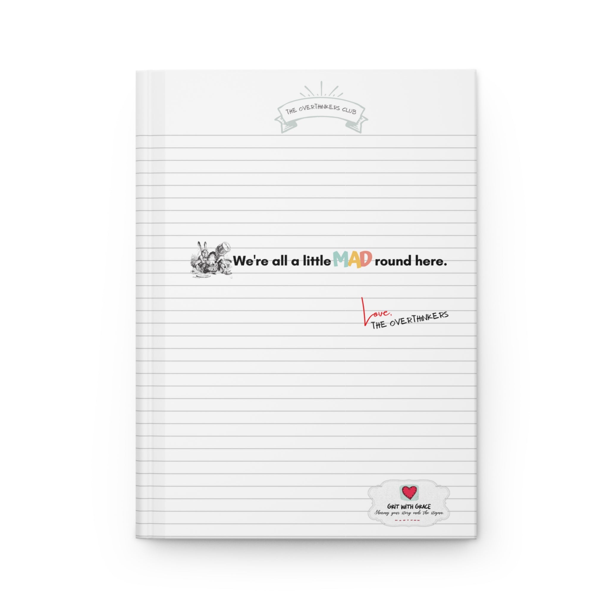 The Overthinkers Club 'Navigating Thoughts' Hardcover Matte Journal - Limited Edition