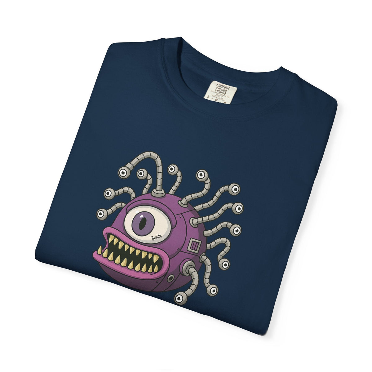 Retro Purple One-Eyed Creature Graphic Tee