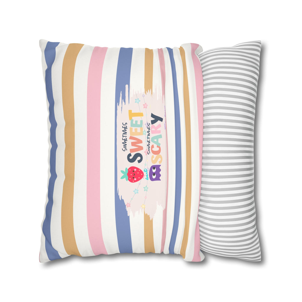 Bipolar Bonnie Series - "Sweet But Scary" and ""Sunshine Little Hurricane" Spun Polyester Square Pillow Case