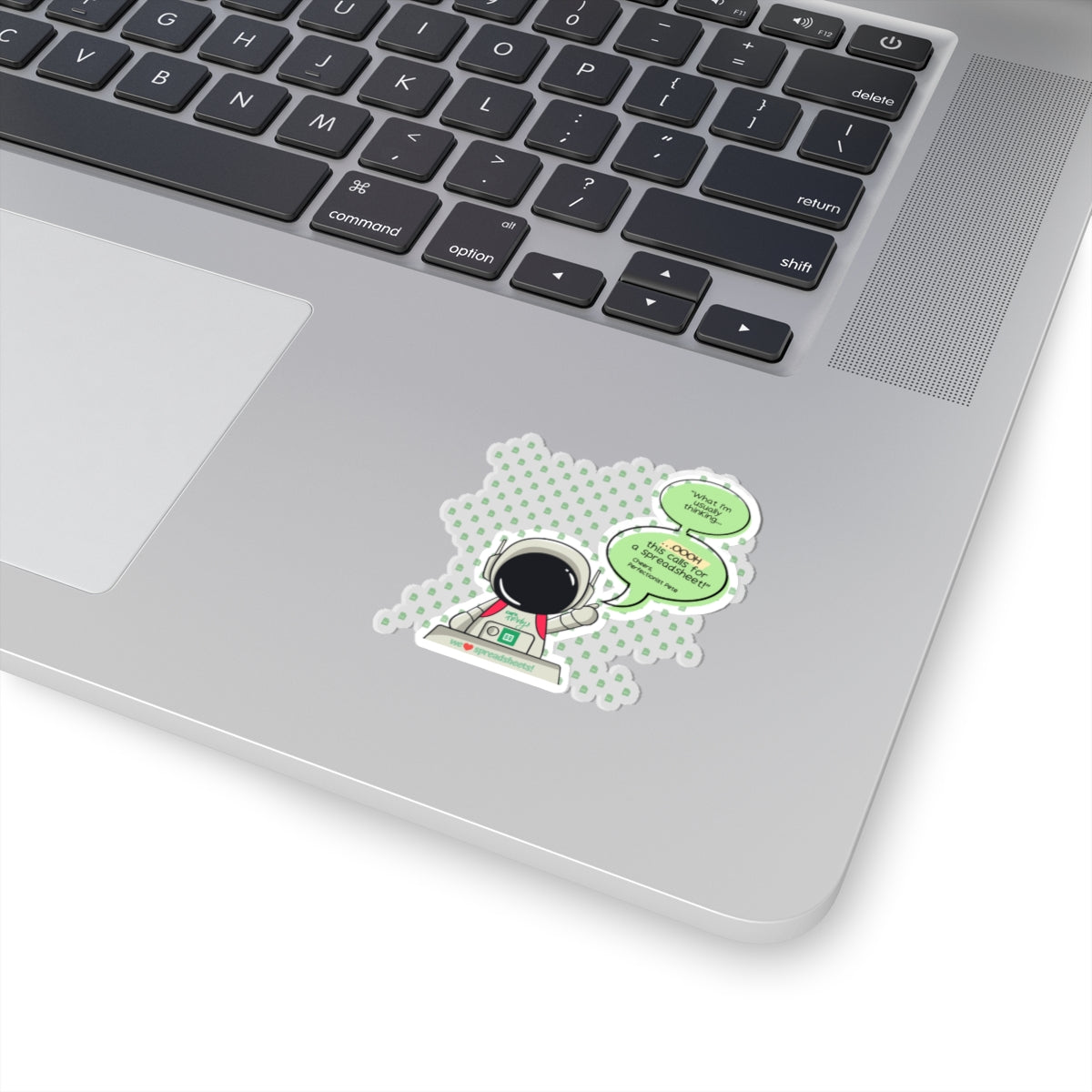 Perfectionist Pete Series - "What I'm usually thinking...Ooh This Calls For A Spreadsheet! - Cheers, Perfectionist Pete" Kiss-Cut Sticker