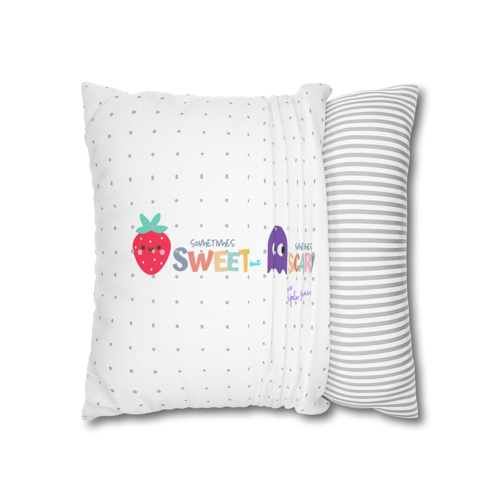 Bipolar Bonnie Series - "Sweet But Scary" and ""Sunshine Little Hurricane" Spun Polyester Square Pillow Case