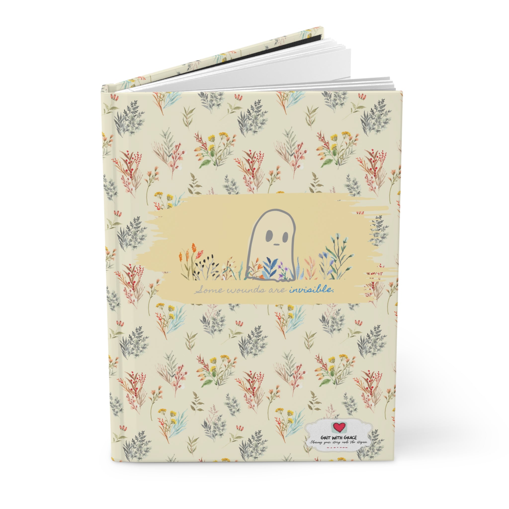 Invisible Ghost 'Some Wounds Are Invisible' Hardcover Matte Journal - Limited Edition