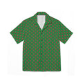 Men's Green with Ruby Gems Hawaiian Camp Shirt
