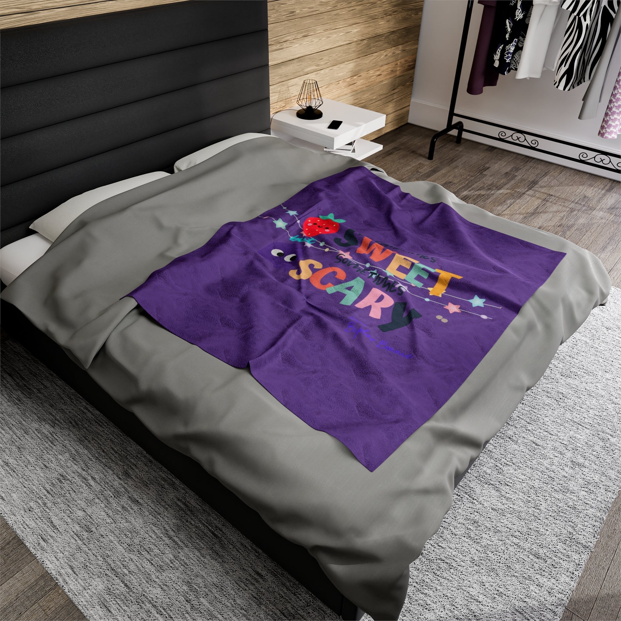Bipolar Bonnie Series - "Sometimes Sweet But Sometimes Scary" Velveteen Plush Blanket