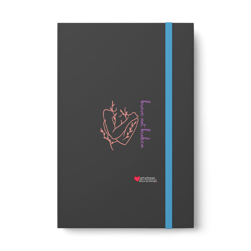 Mental Health Matters - "Brave not broken" - Color Contrast Notebook - Ruled