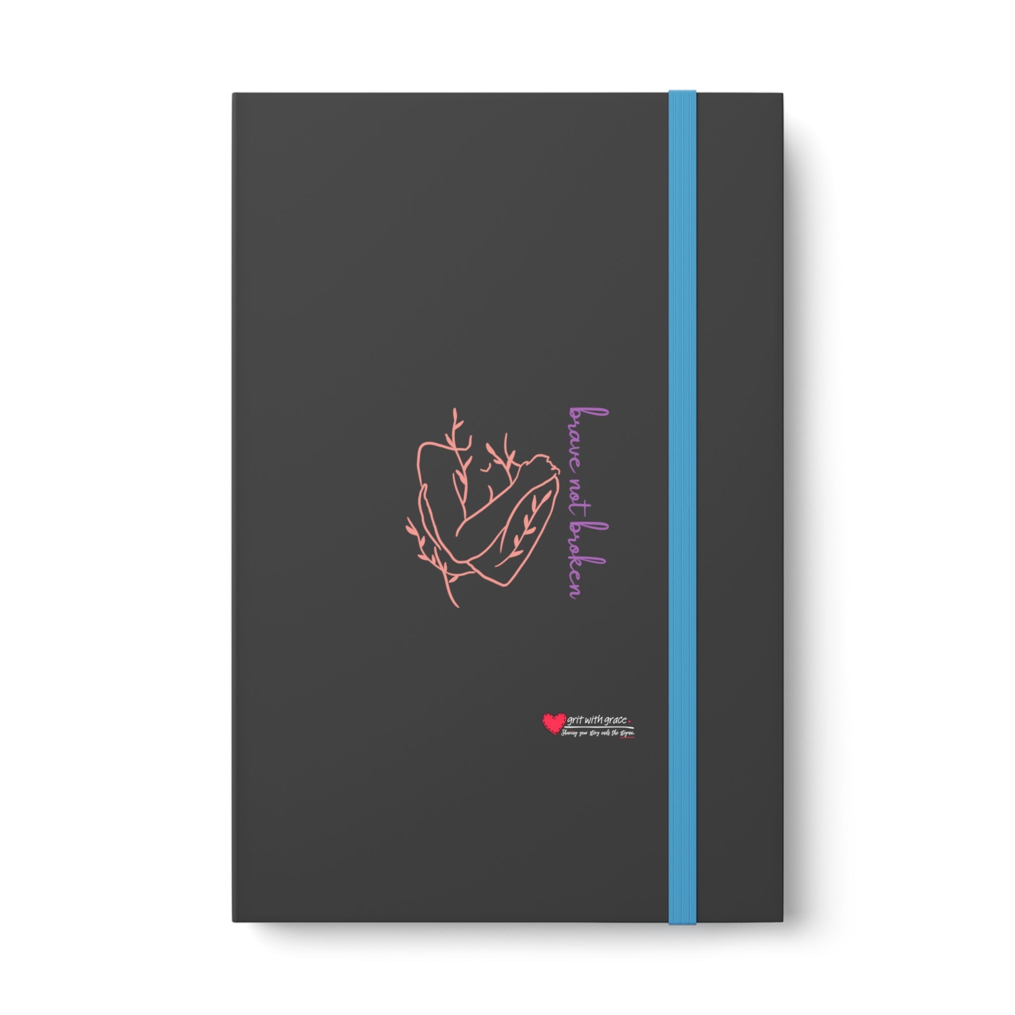 Mental Health Matters - "Brave not broken" - Color Contrast Notebook - Ruled