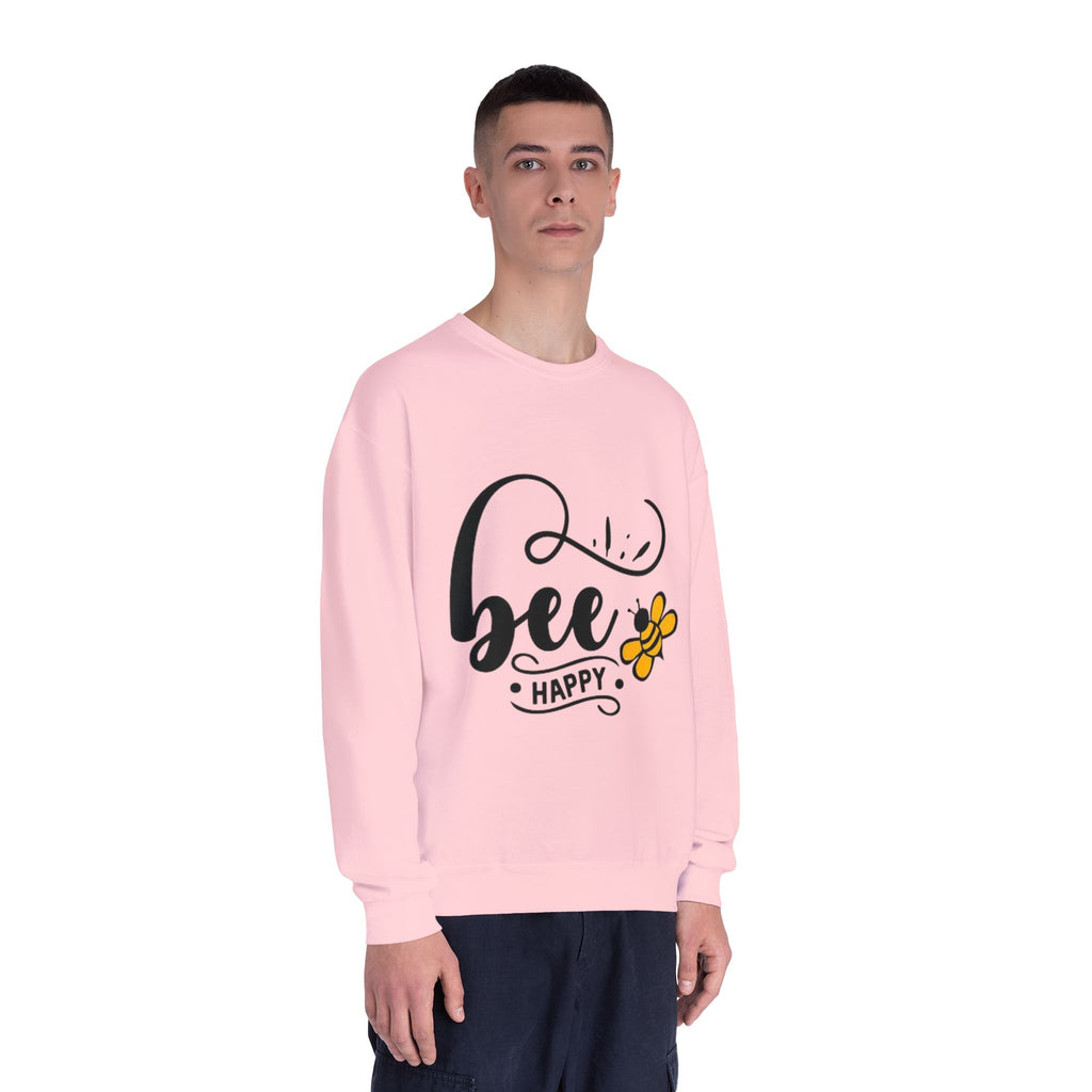 Bee Happy Series - "Bee Happy." Unisex NuBlend Crewneck Sweatshirt