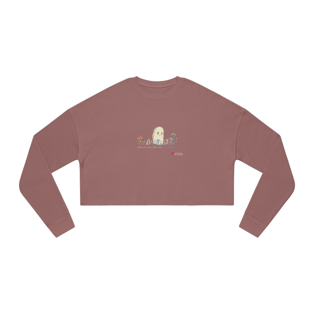 Invisible Ghost Casual Cropped Women's Sweatshirt