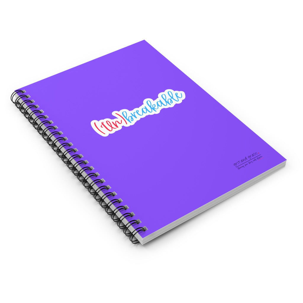Mental Health Matters - "(un) breakable." Spiral Notebook - Ruled Line