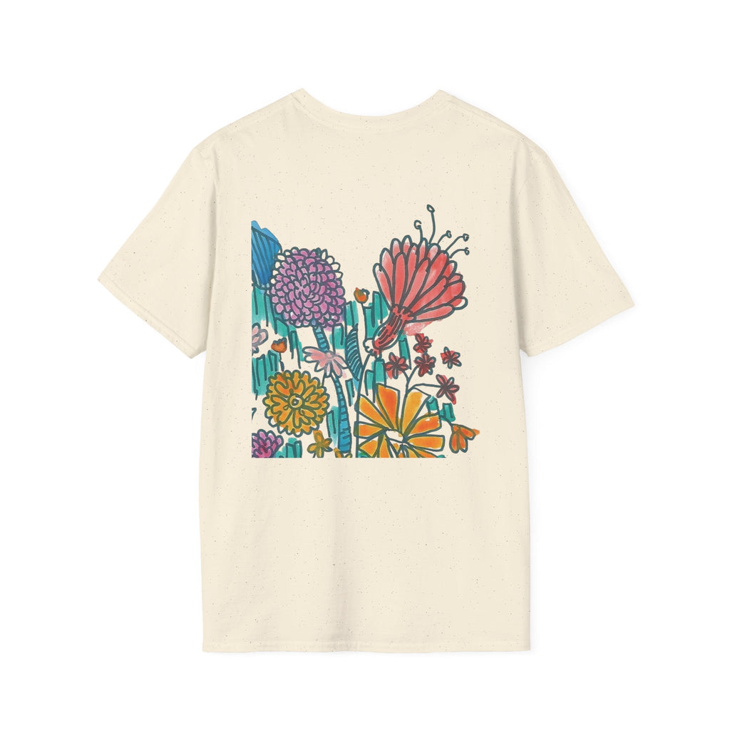 Floral Meadow T‑Shirt — Colorful Hand‑Drawn Wildflower Graphic