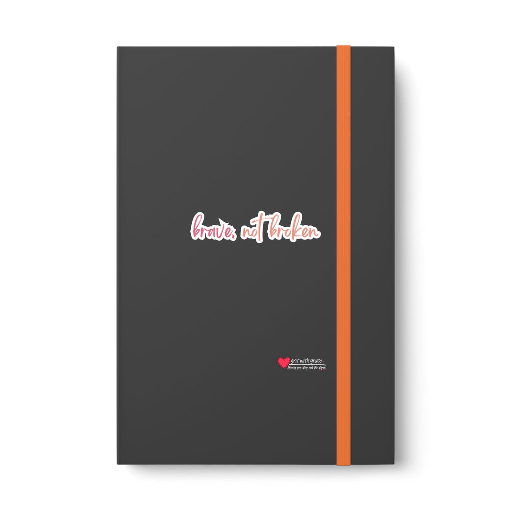 Mental Health Matters - "Brave Not Broken." Color Contrast Notebook - Ruled