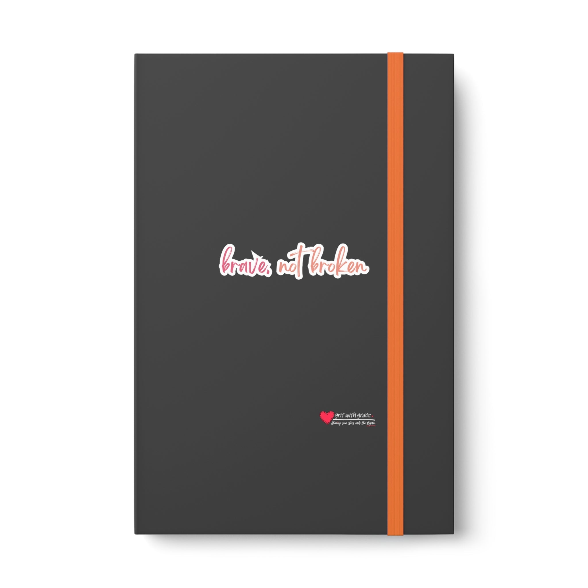 Mental Health Matters - "Brave Not Broken." Color Contrast Notebook - Ruled