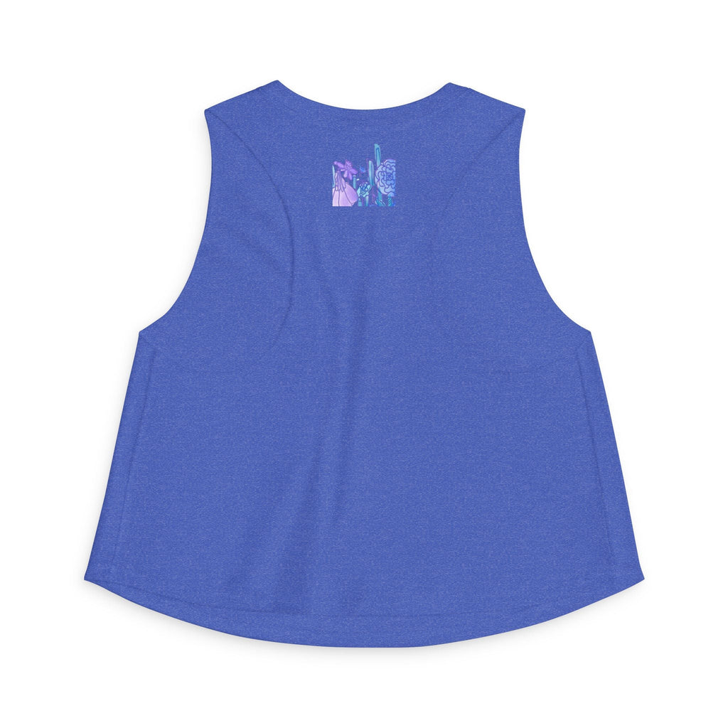 Floral Meadow Crop Top — Purple Botanical Graphic Women's Tank