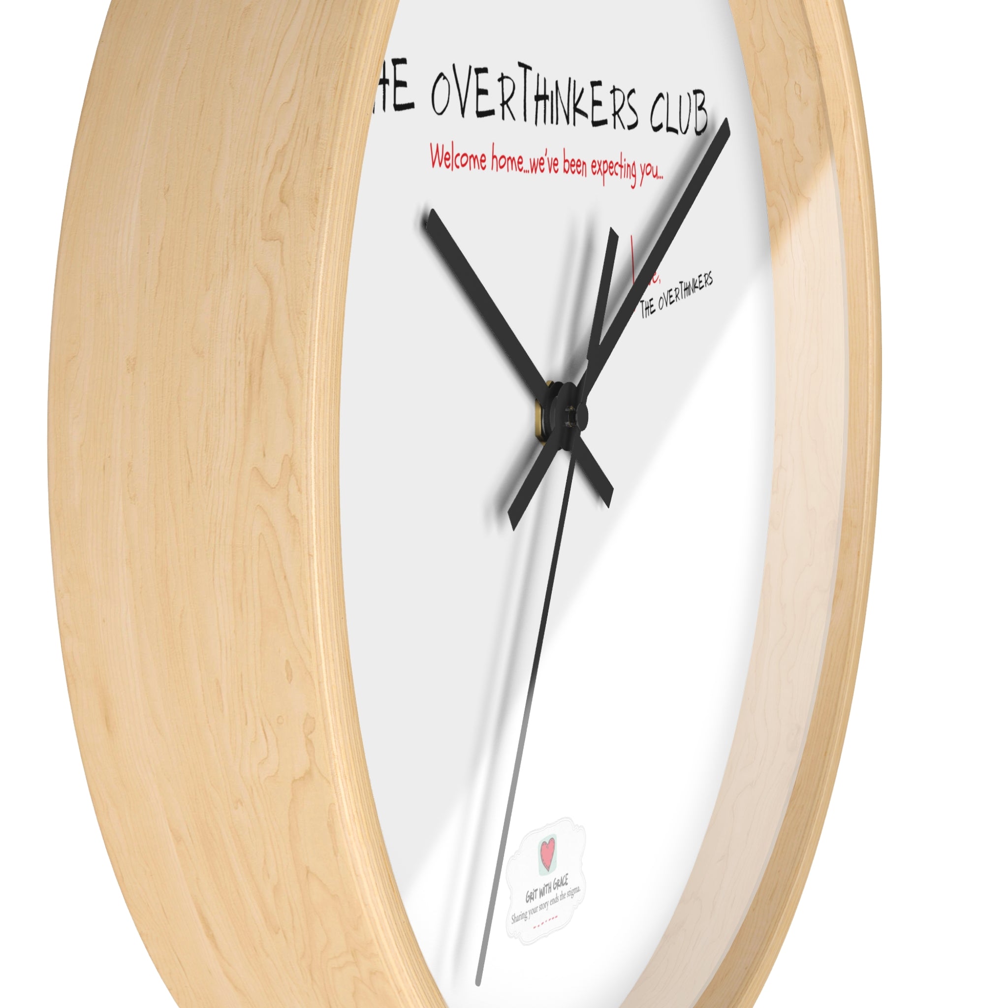 The Overthinkers Club Wall Clock