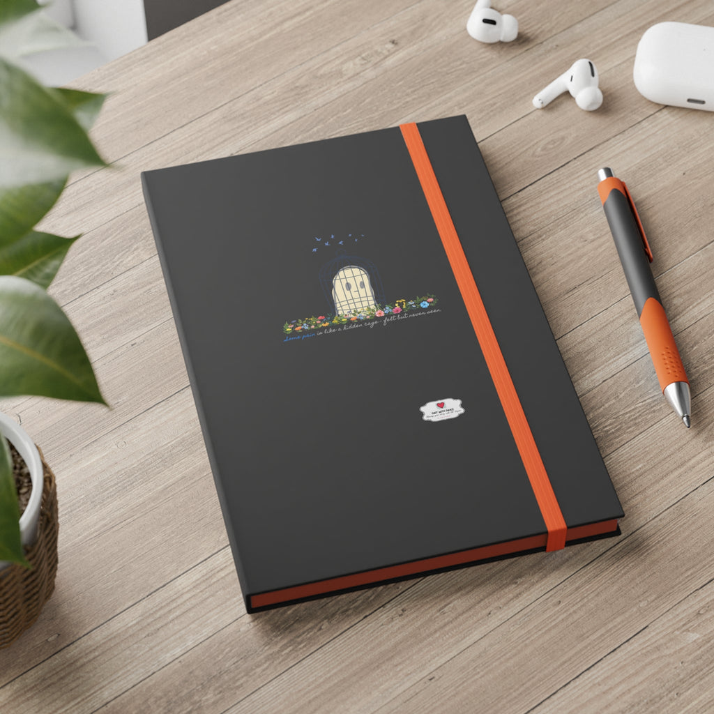 Invisible Ghost 'Unseen Pain' Ruled Color Notebook