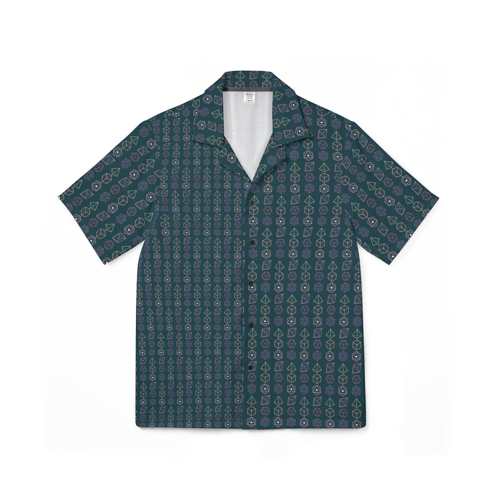 Men's Ode to D & D Dice Game Camp Shirt — Casual Button-Up