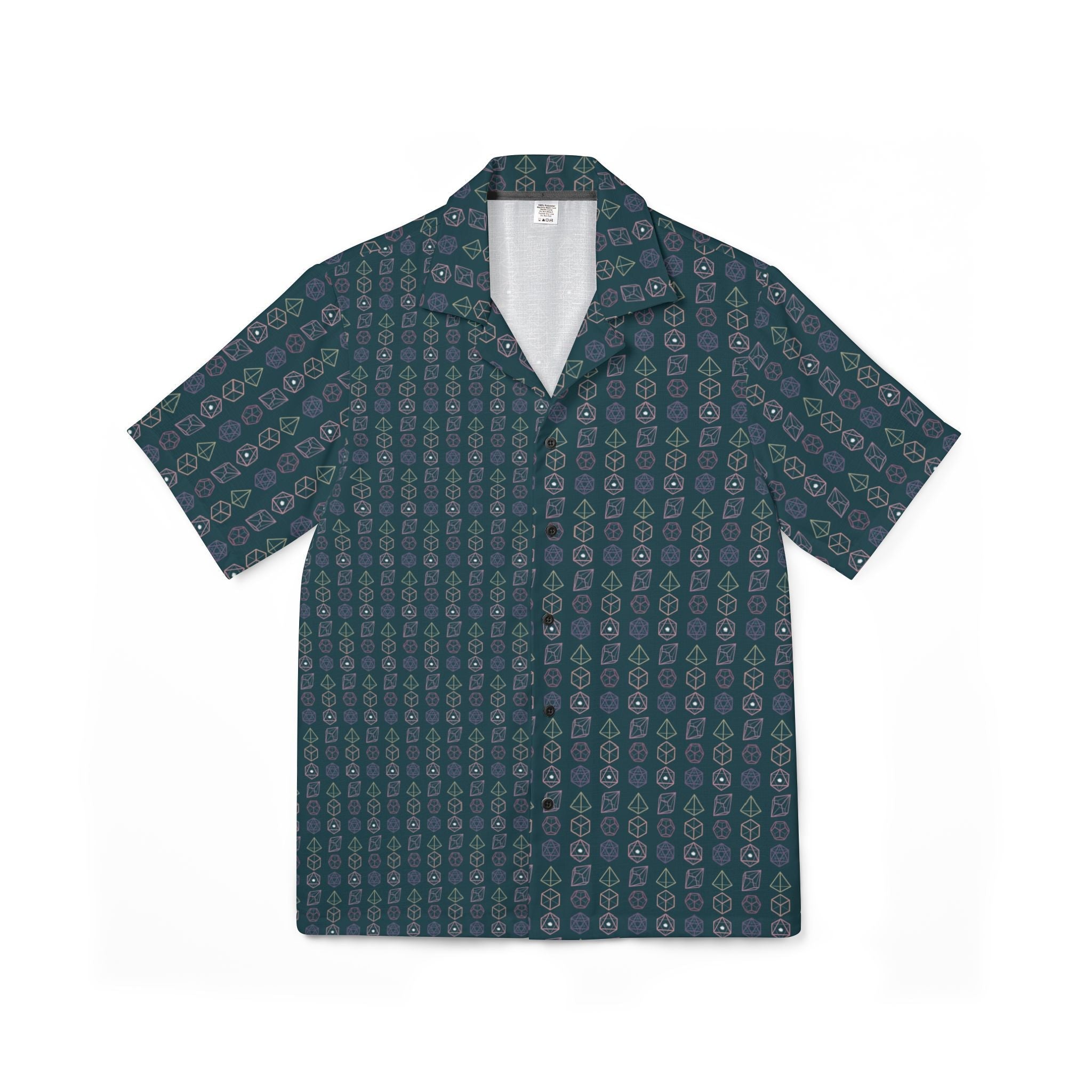 Men's Ode to D & D Dice Game Camp Shirt — Casual Button-Up