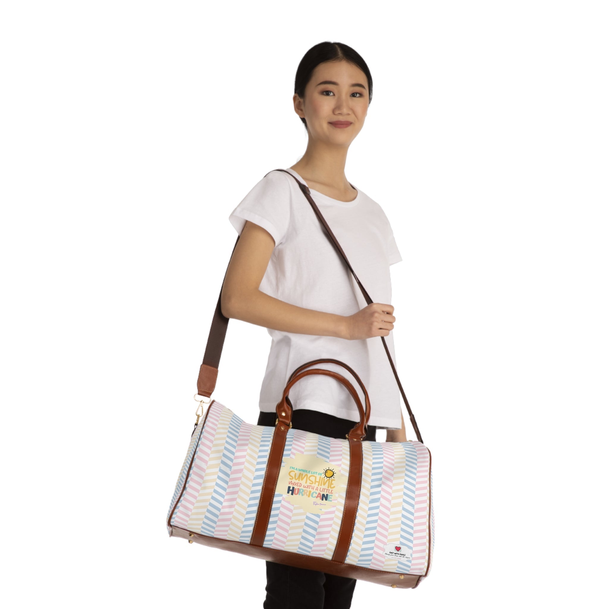 Bipolar Bonnie Series - "I'm A Whole Lot Of Sunshine Mixed with A Little Hurricane" Waterproof Travel Bag