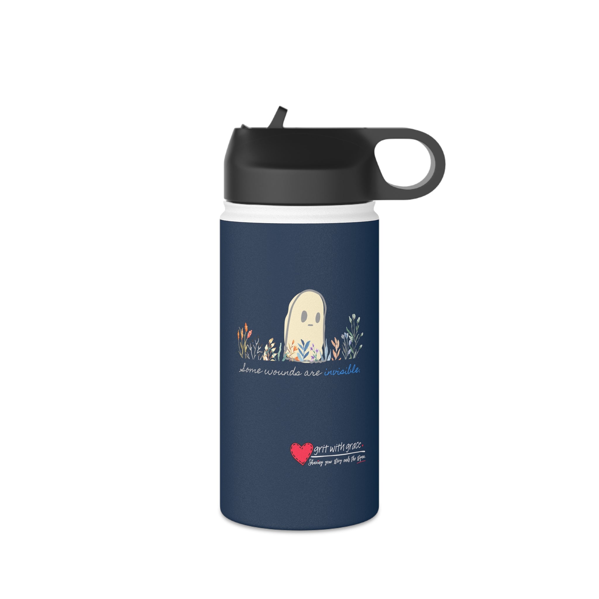 Invisible Ghost 'Invisible Wounds' Stainless Steel Water Bottle