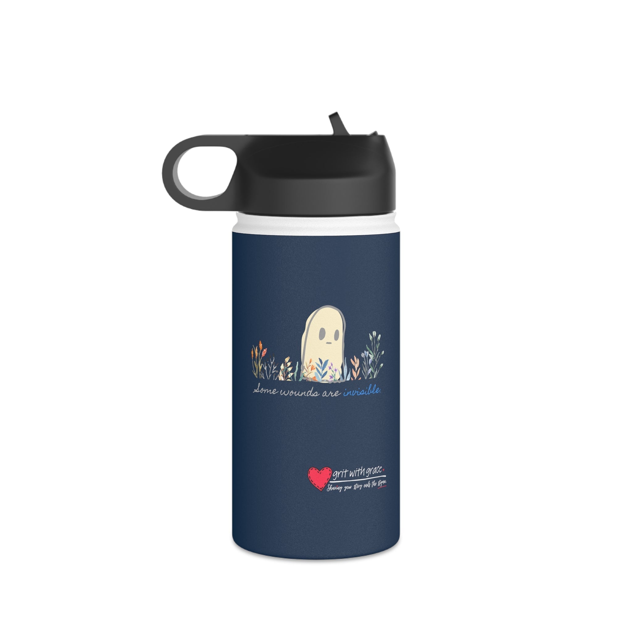 Invisible Ghost 'Invisible Wounds' Stainless Steel Water Bottle