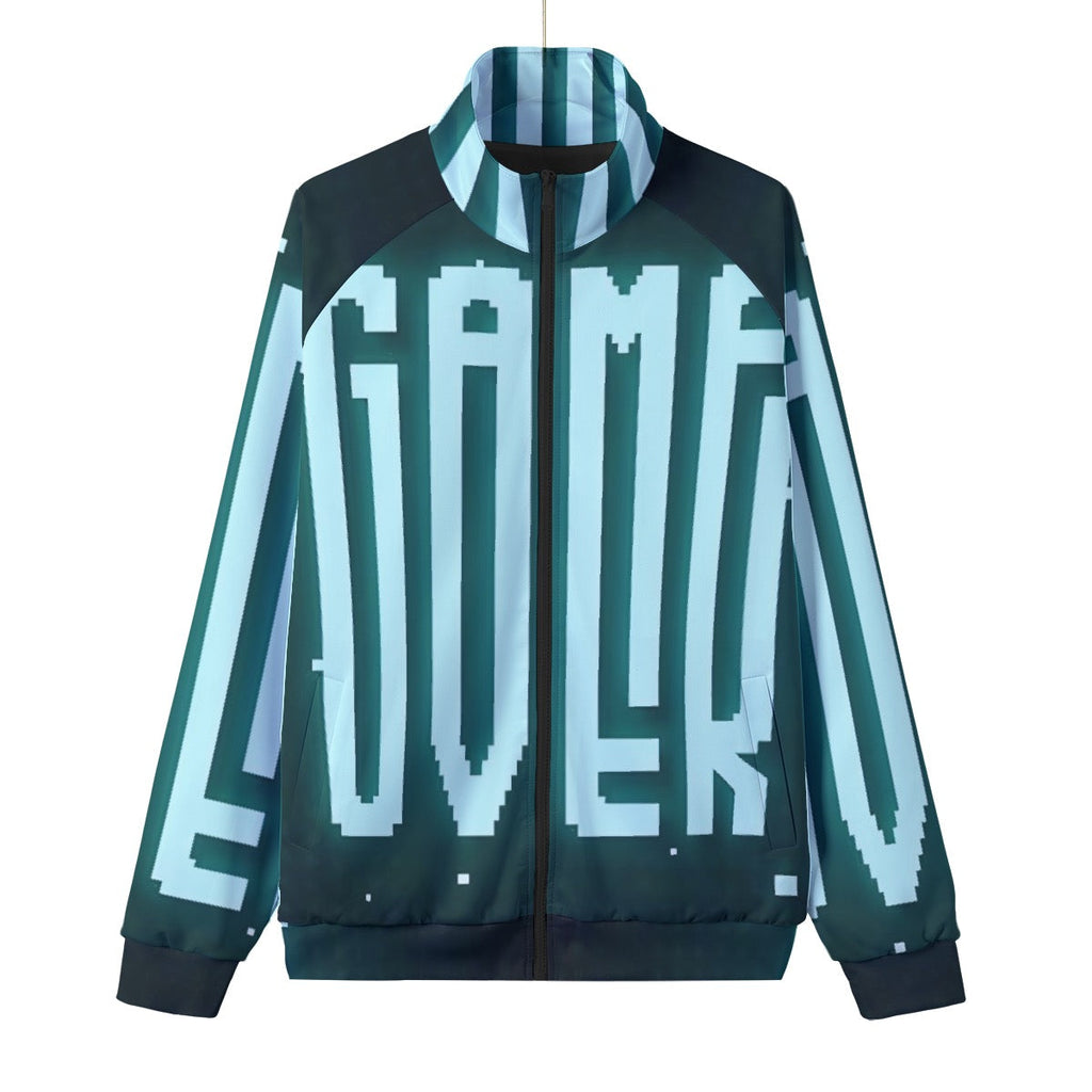 Unisex Stand Collar Black Lining Jacket