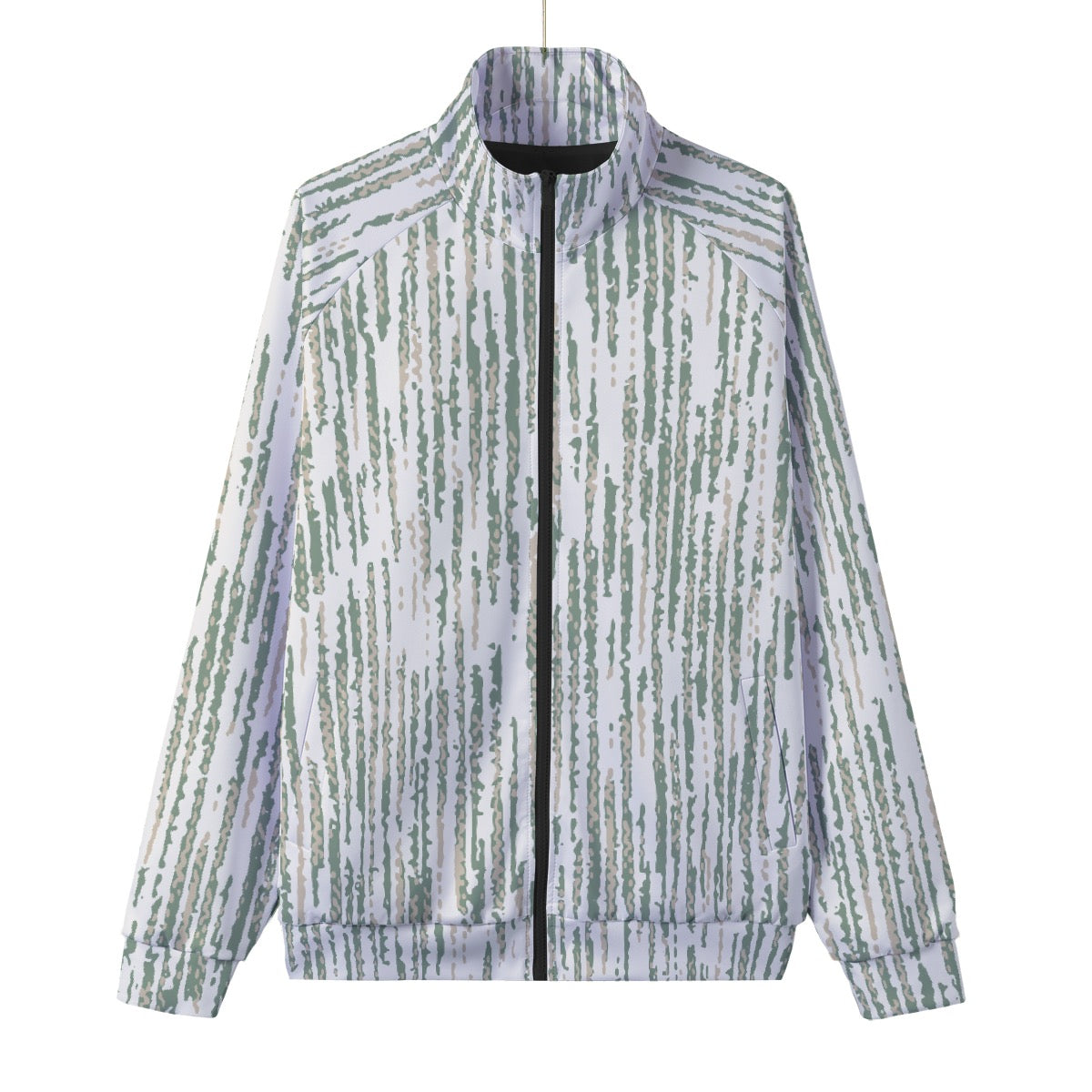 Unisex Stand Collar Black Lining Jacket