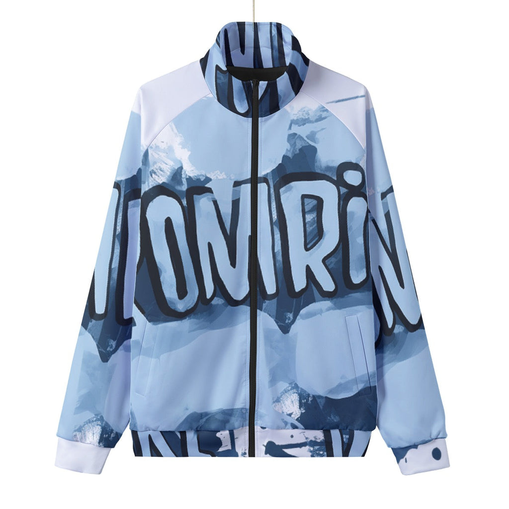 Unisex Stand Collar Black Lining Jacket