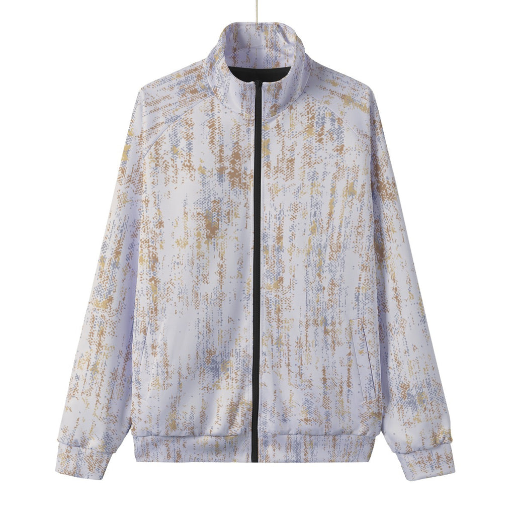 Unisex Stand Collar Black Lining Jacket