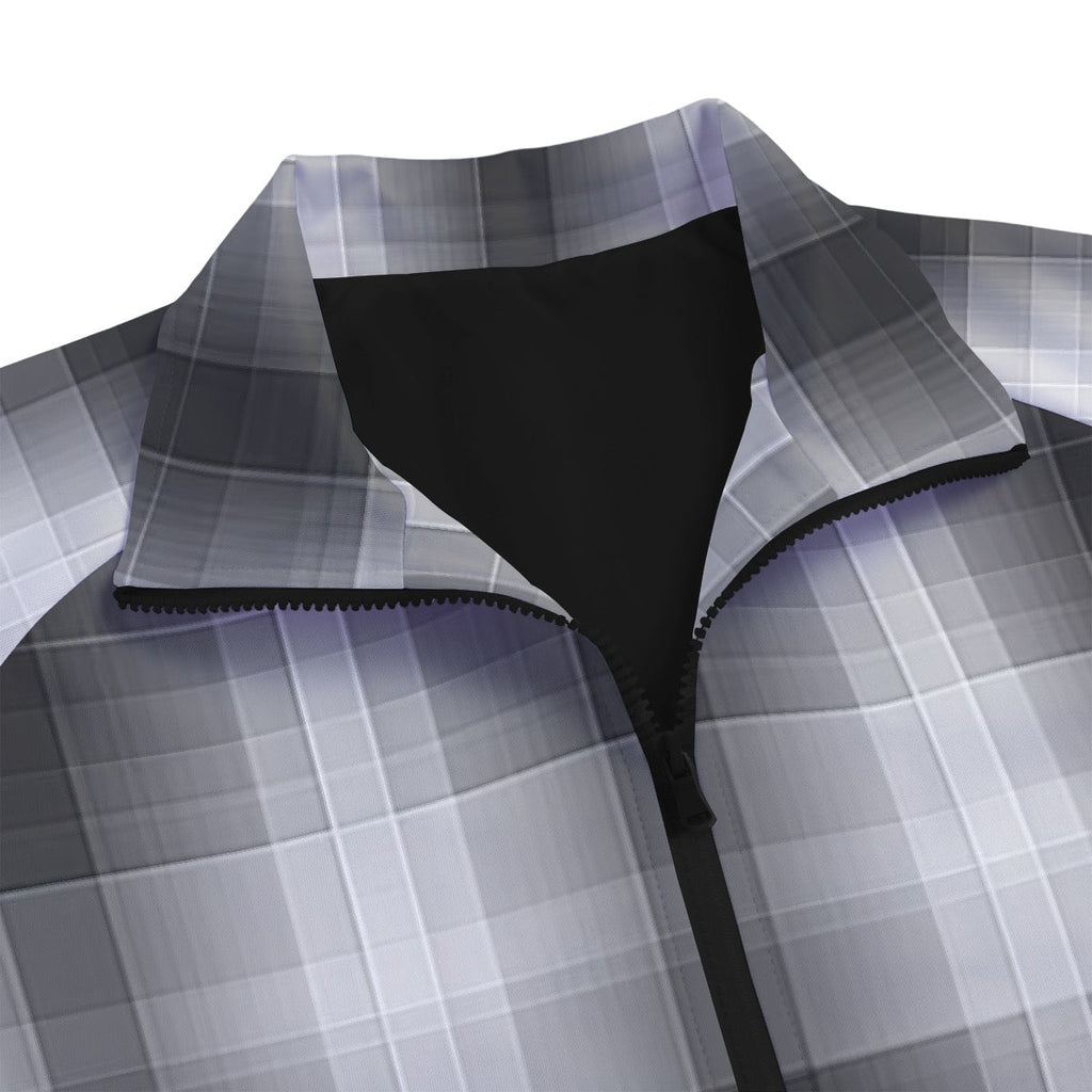 Unisex Stand Collar Black Lining Jacket