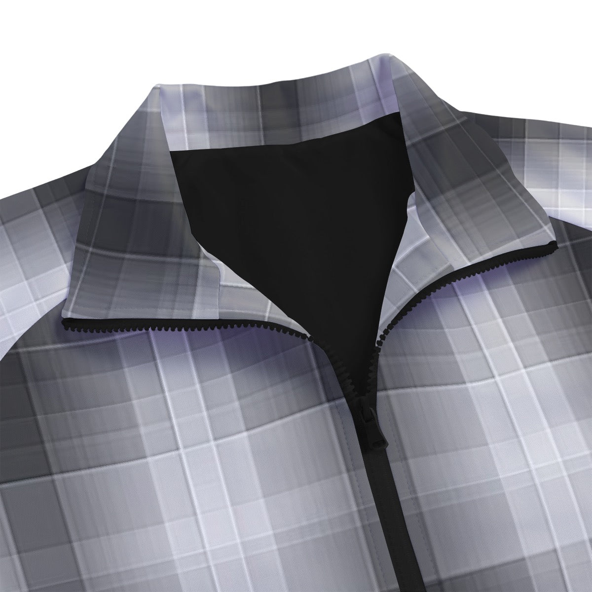 Unisex Stand Collar Black Lining Jacket
