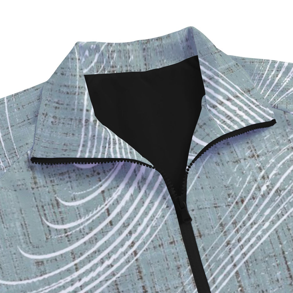 Unisex Stand Collar Black Lining Jacket