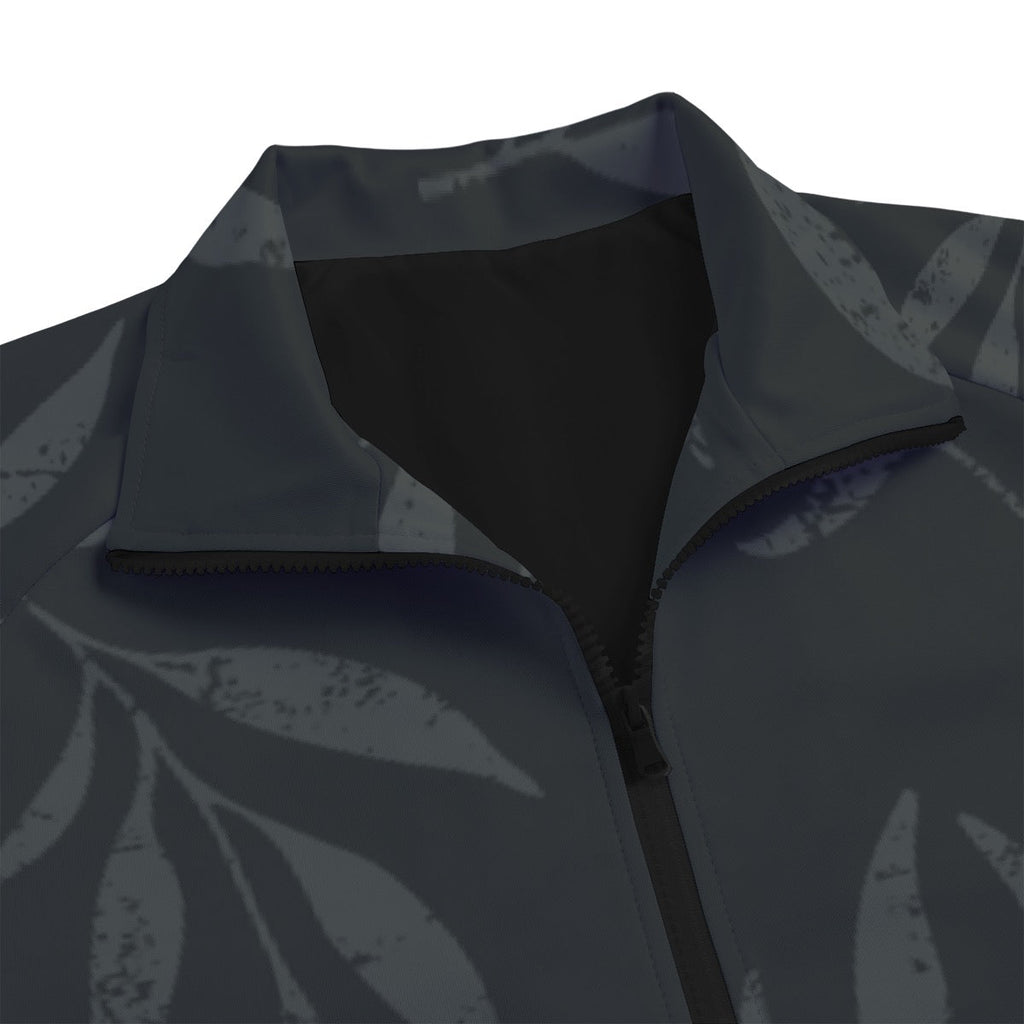 Unisex Stand Collar Black Lining Jacket