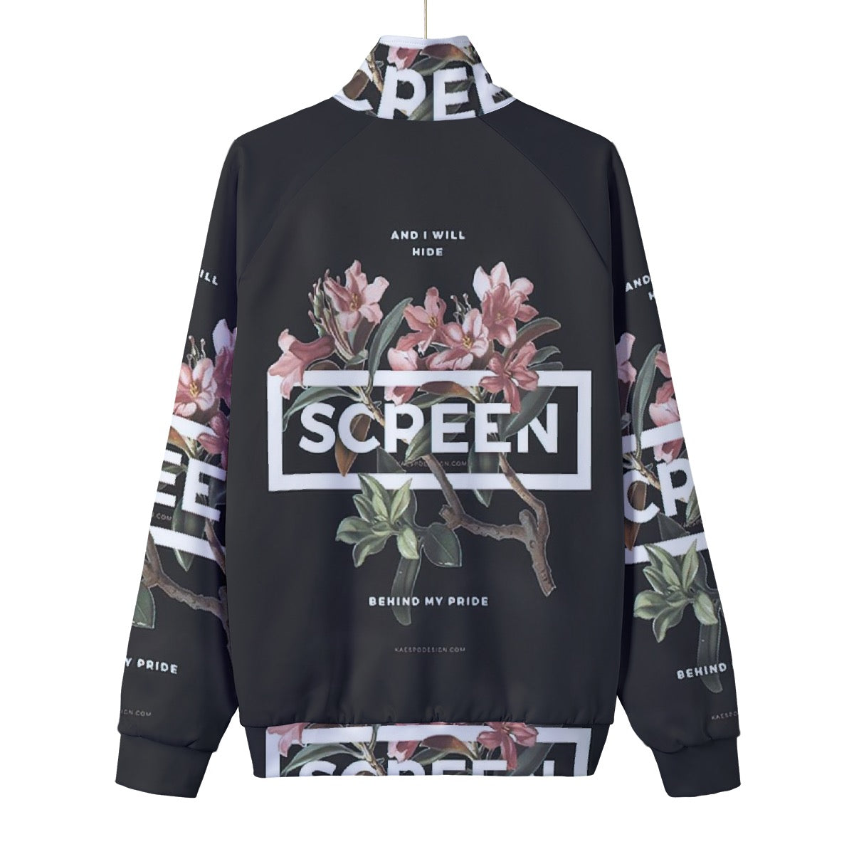 Unisex Stand Collar Black Lining Jacket