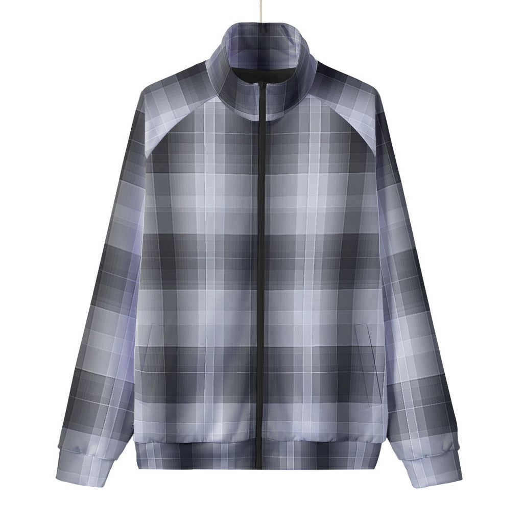 Unisex Stand Collar Black Lining Jacket
