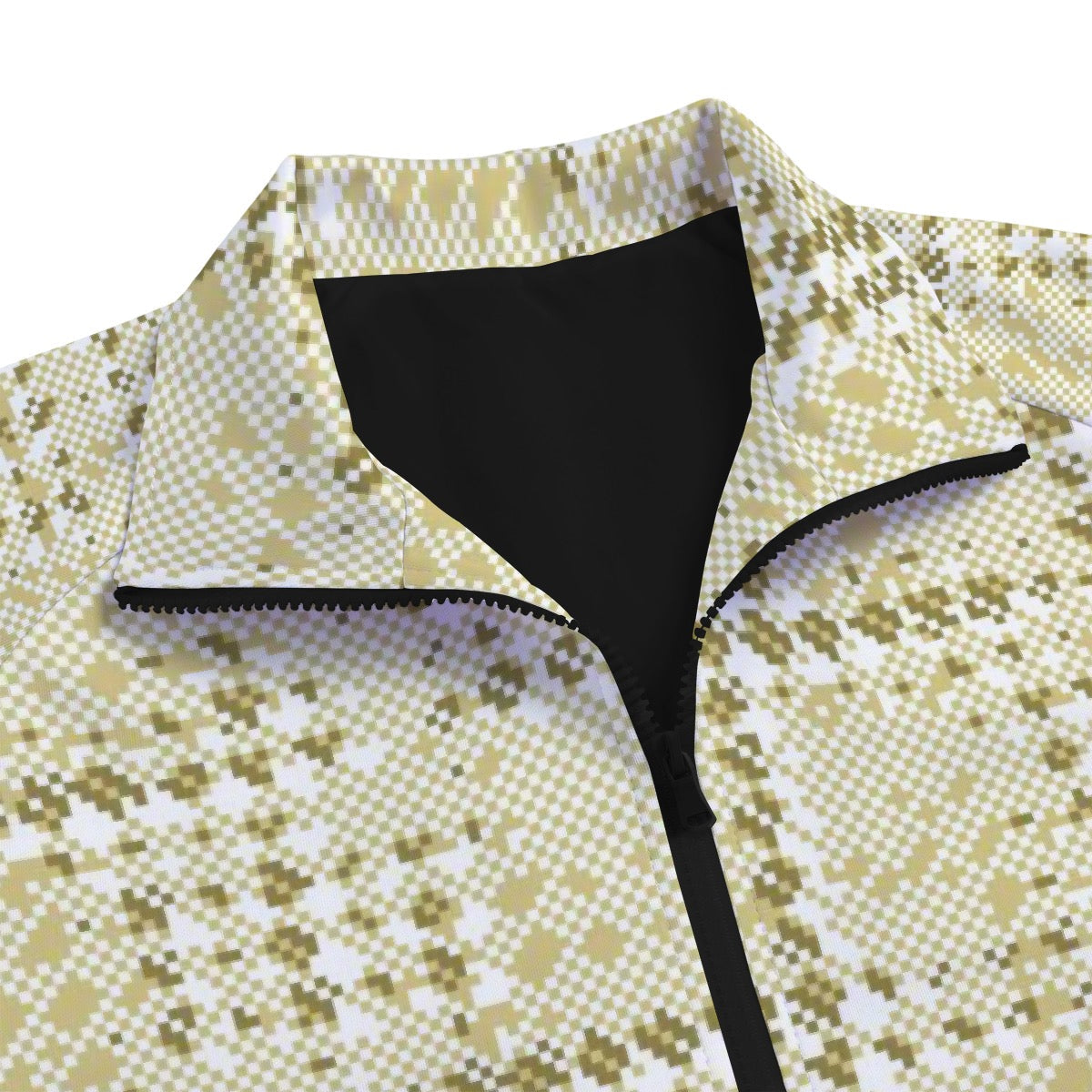 Unisex Stand Collar Black Lining Jacket