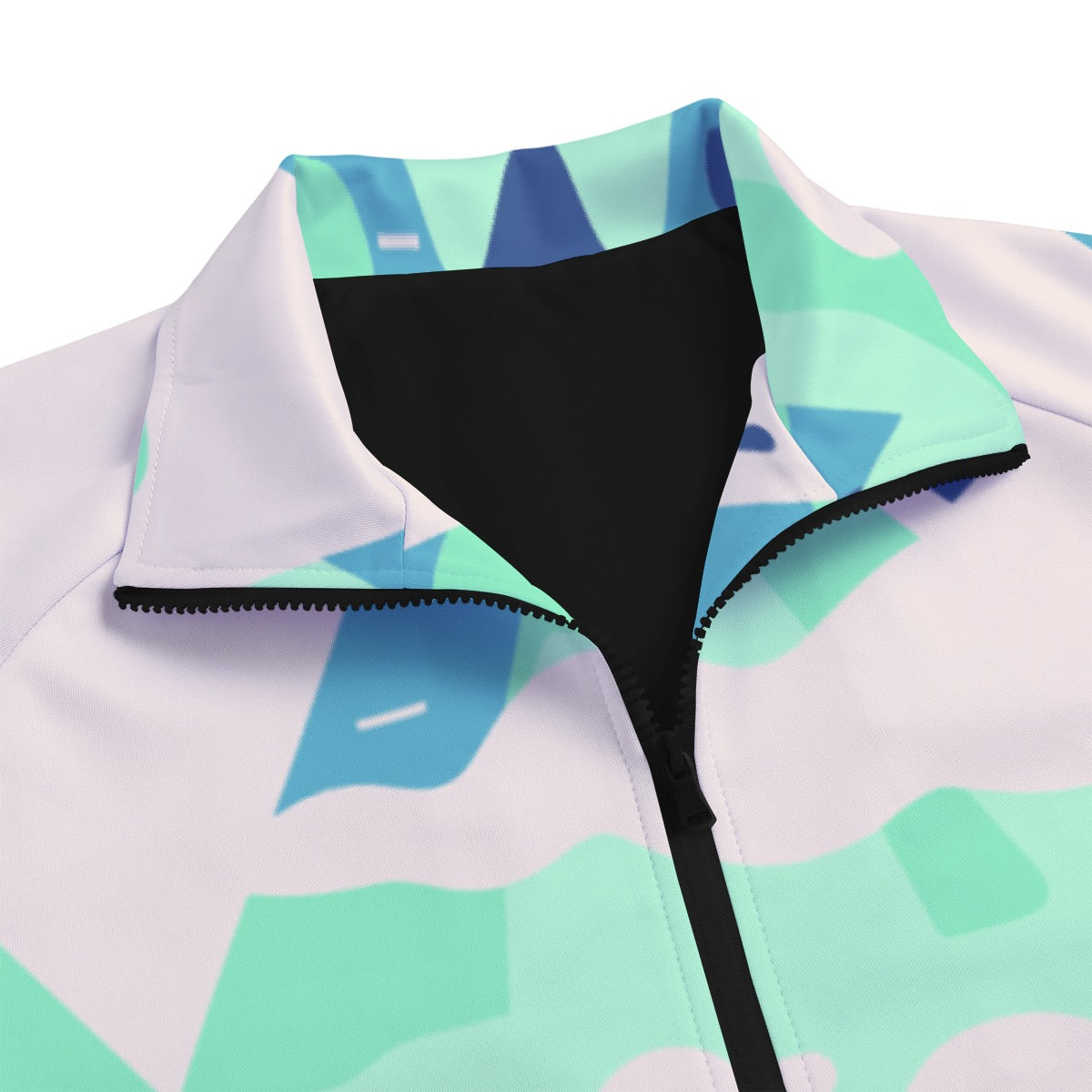 Unisex Stand Collar Black Lining Jacket
