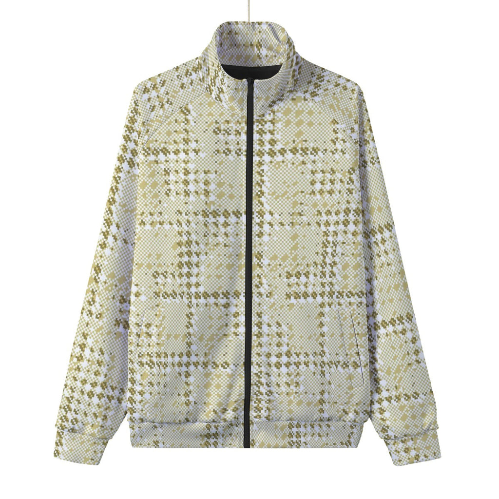 Unisex Stand Collar Black Lining Jacket
