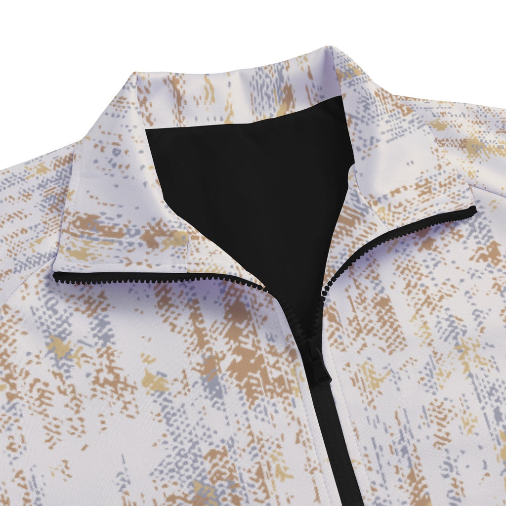 Unisex Stand Collar Black Lining Jacket