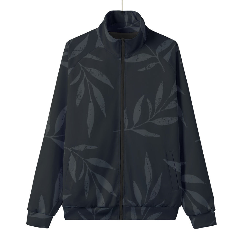 Unisex Stand Collar Black Lining Jacket