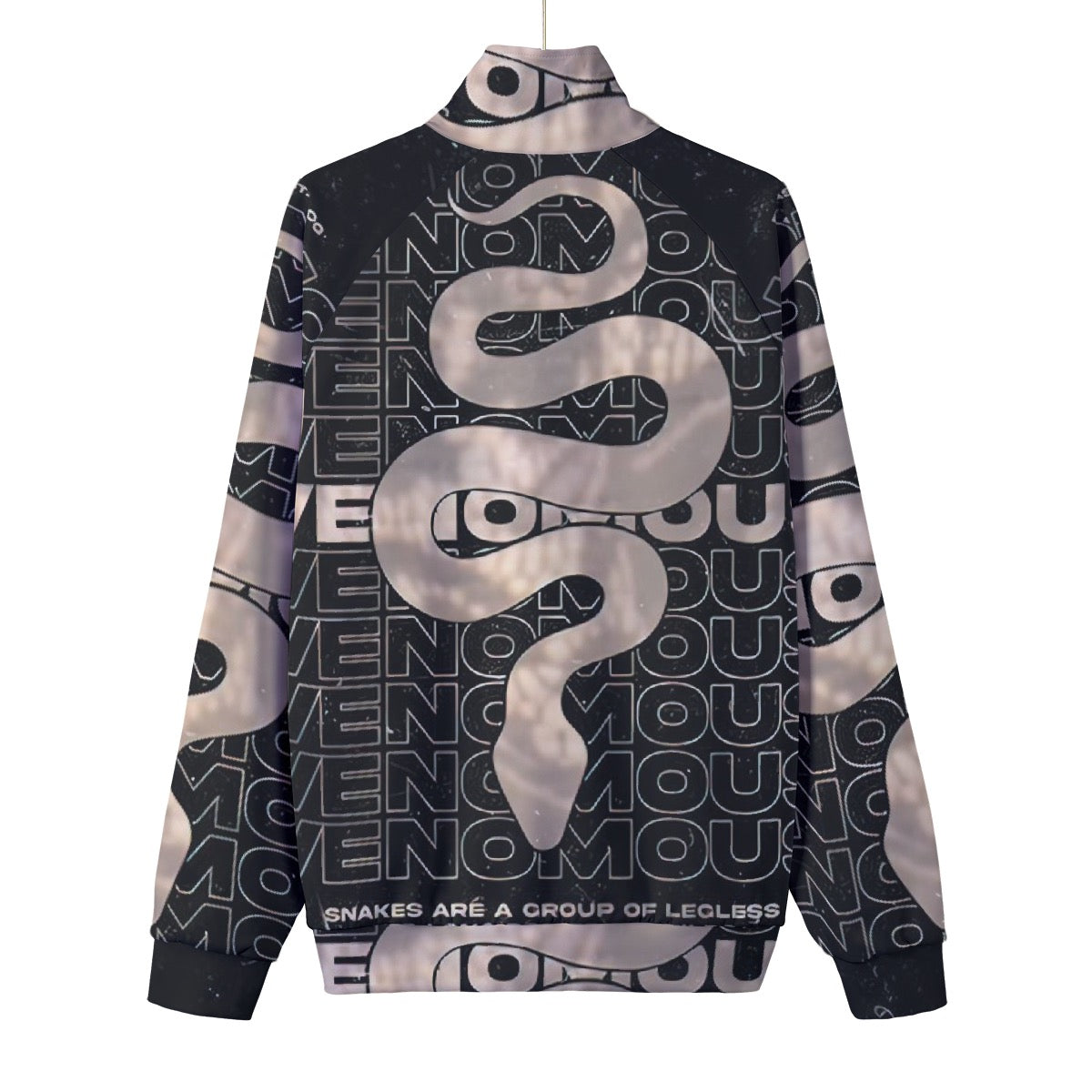 Unisex Stand Collar Black Lining Jacket