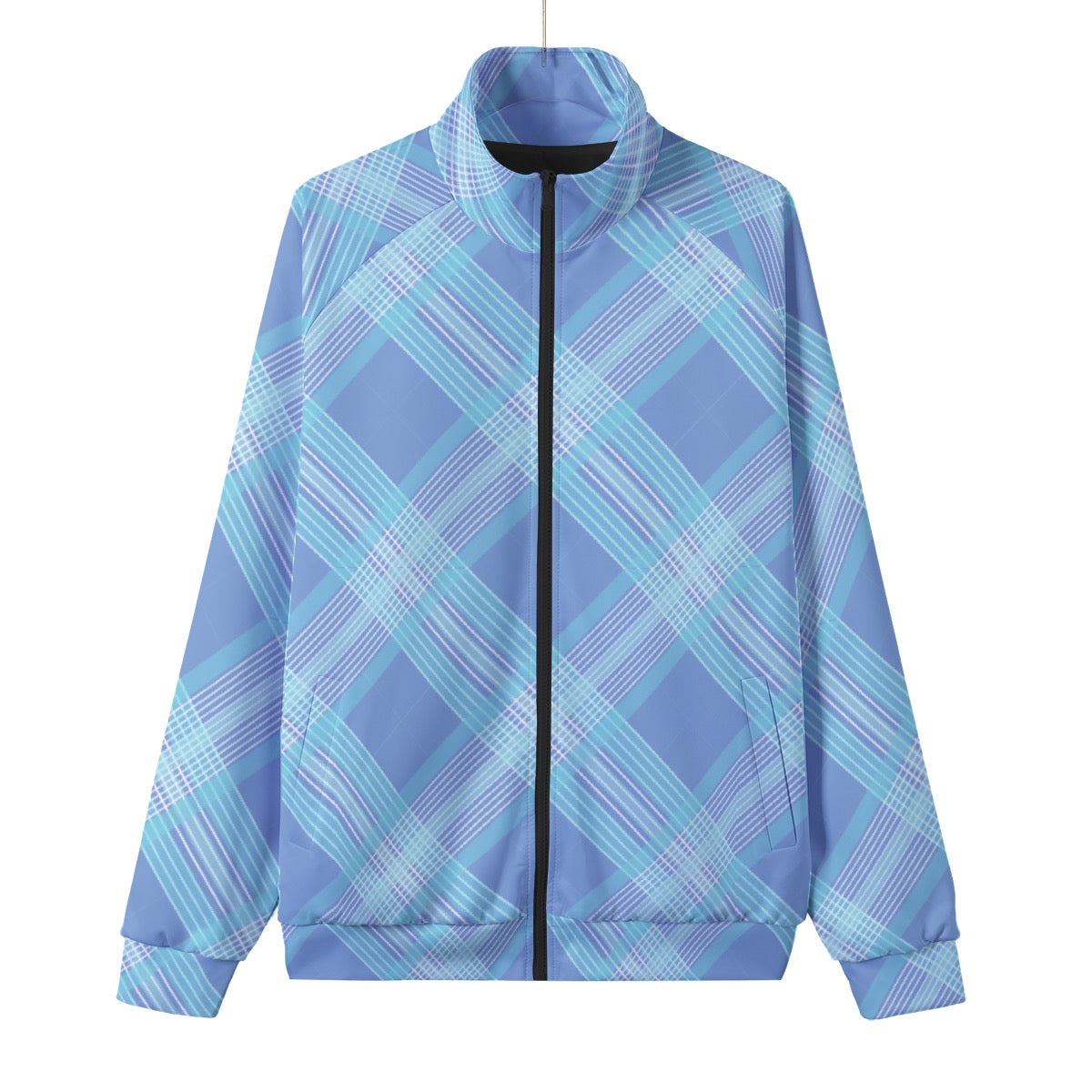 Unisex Stand Collar Black Lining Jacket